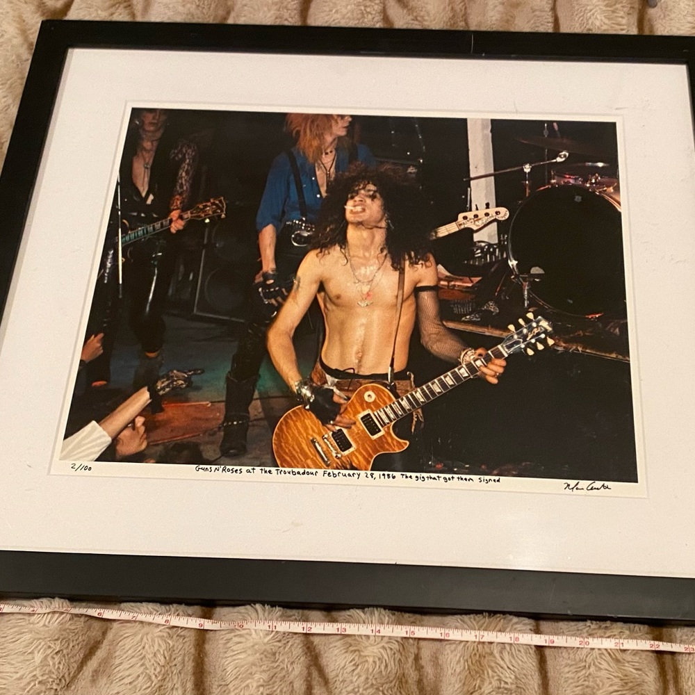 🔥Original Photo SLASH/Guns n Roses limited 2/100 signed by Marc Canter 🔥Rare !!!